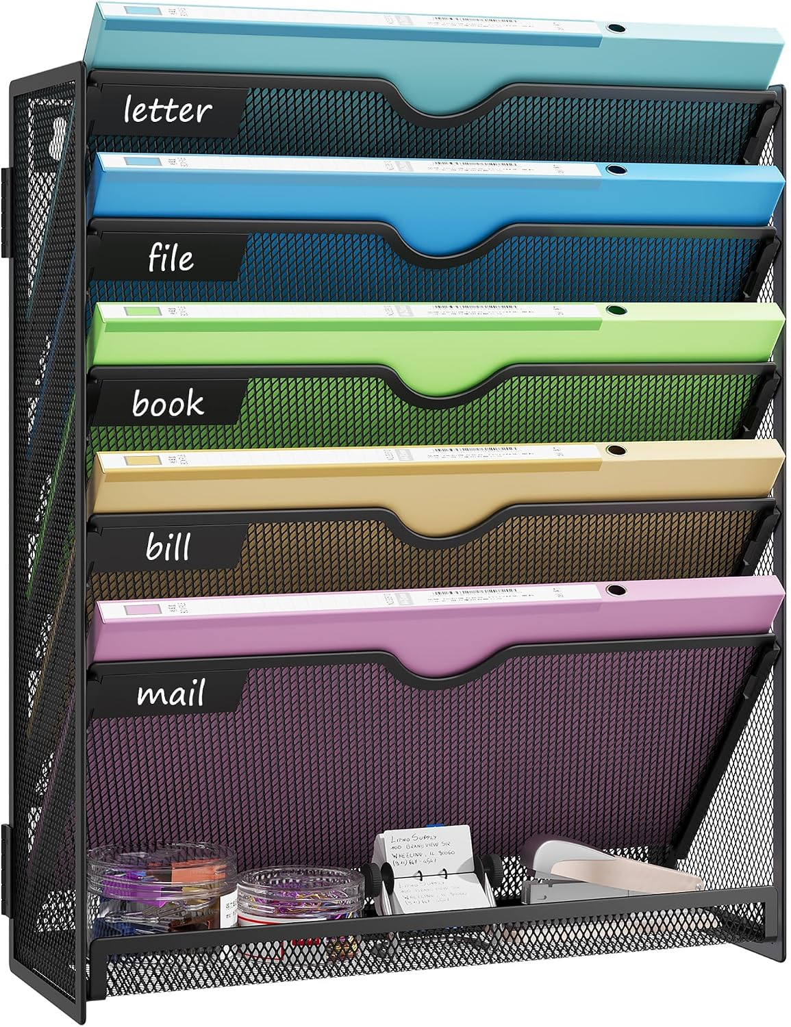 6-Tier Wall Mount Mail & File Organizer