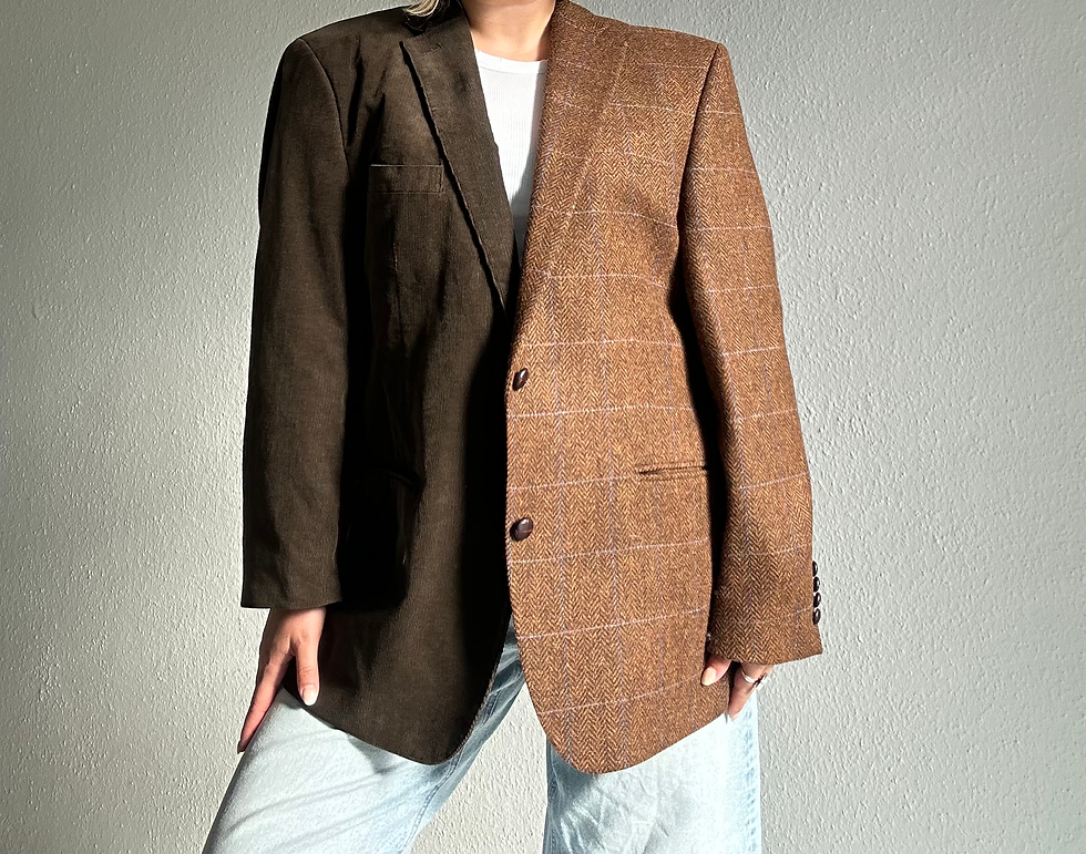 Miniaturbild: Stunning brown and terracotta contrasted blazer