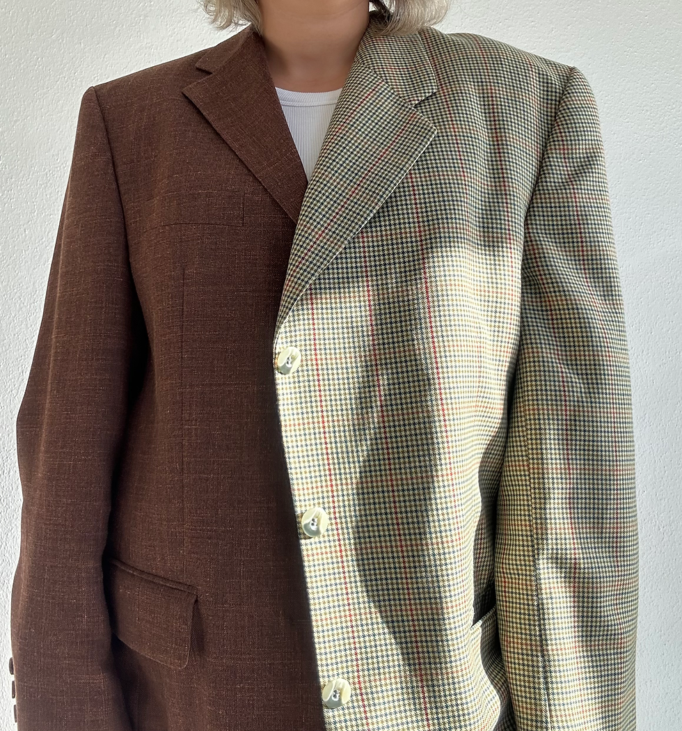Miniaturbild: Stunning cappuccino and chocolate contrasted blazer