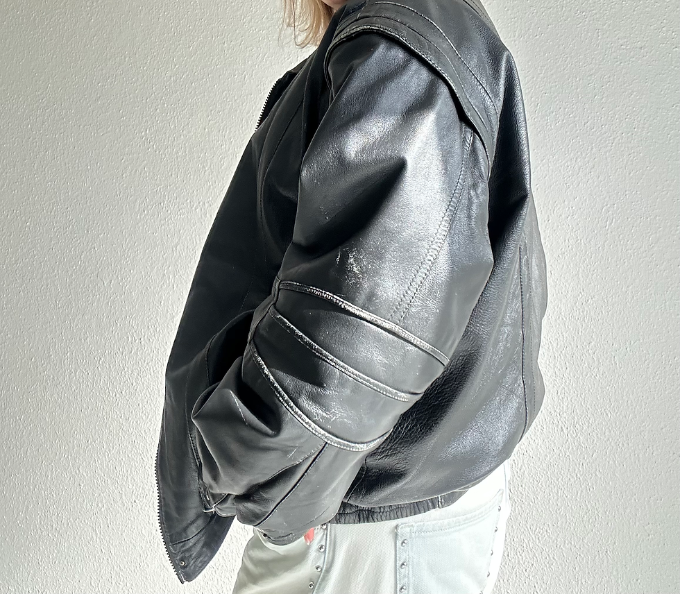 Miniaturbild: Oversized vintage leather jacket