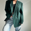 Thumbnail: Stunning fir green oversized blazer