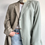 Thumbnail: Beige and light green contrasted blazer