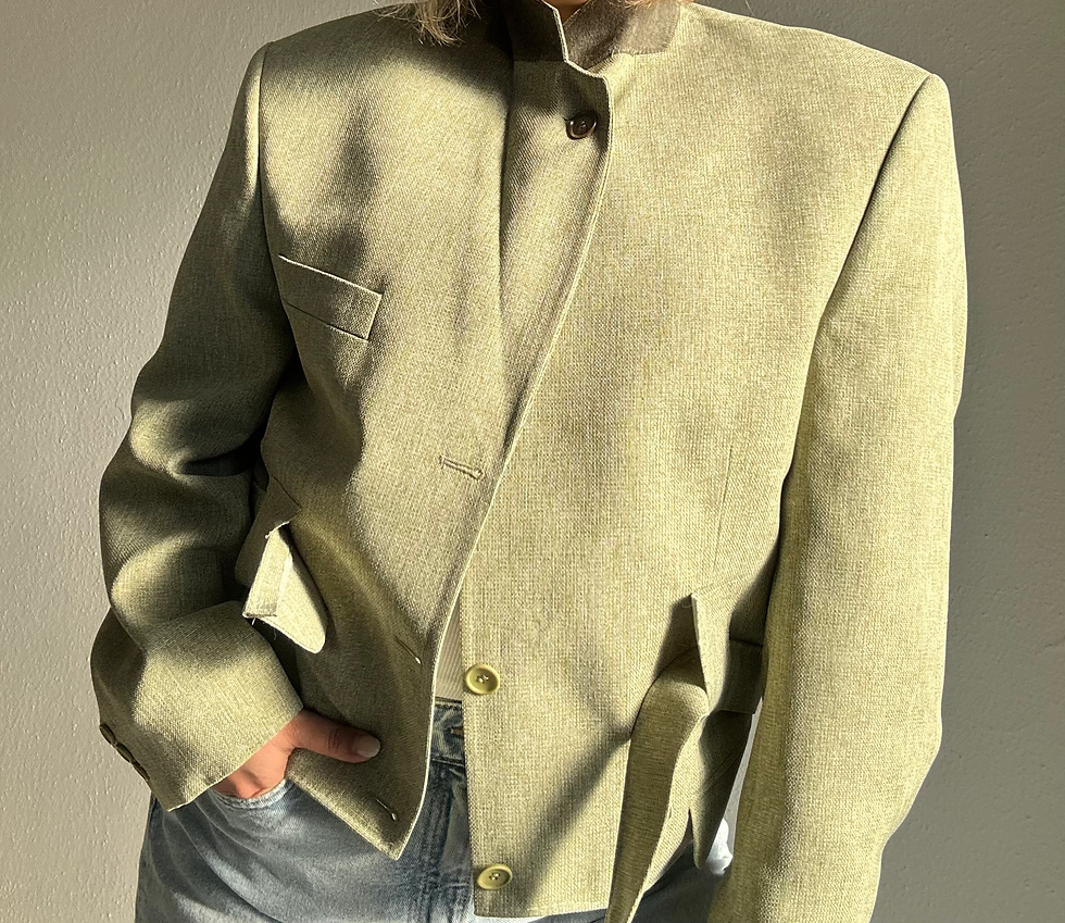 Thumbnail: Belted matcha blazer
