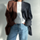 Miniaturbild: Stunning terracotta and dark blue contrasted blazer