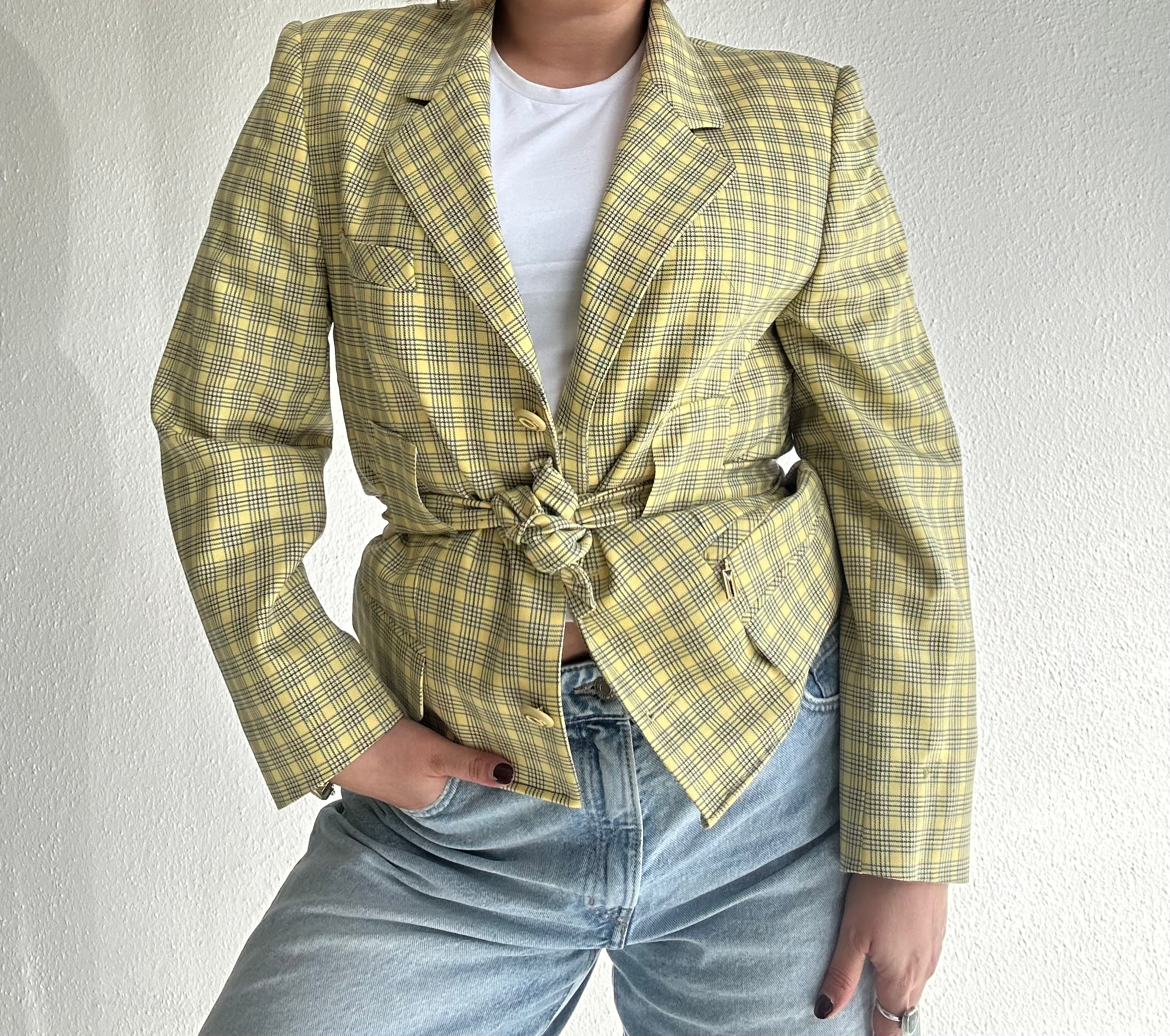Belted blazer