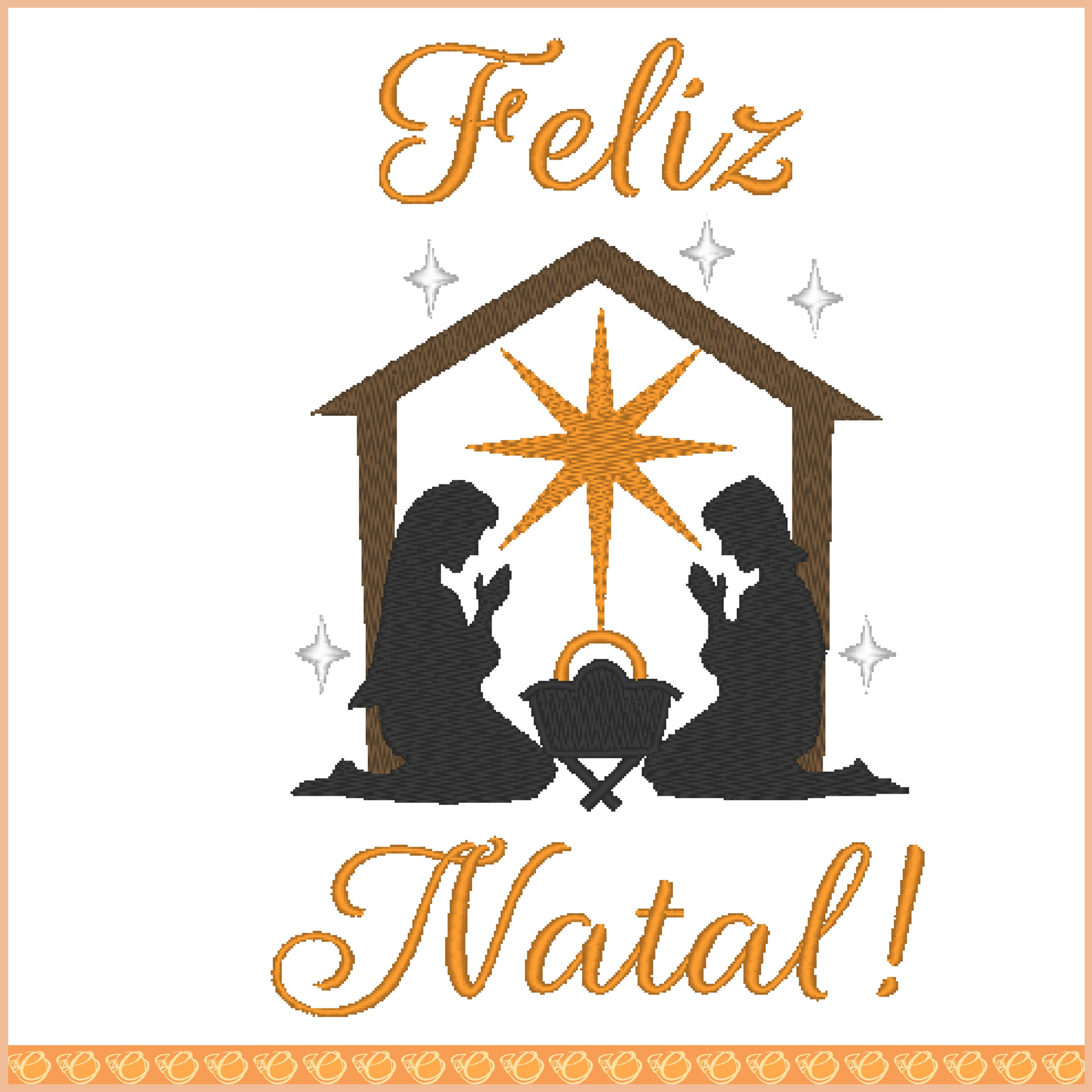 Matriz Para Bordar Feliz Natal 3