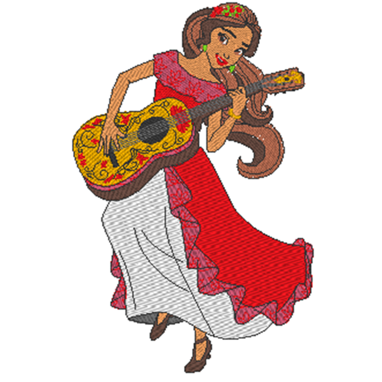 Matriz Para Bordar Elena de Avalor - Violão