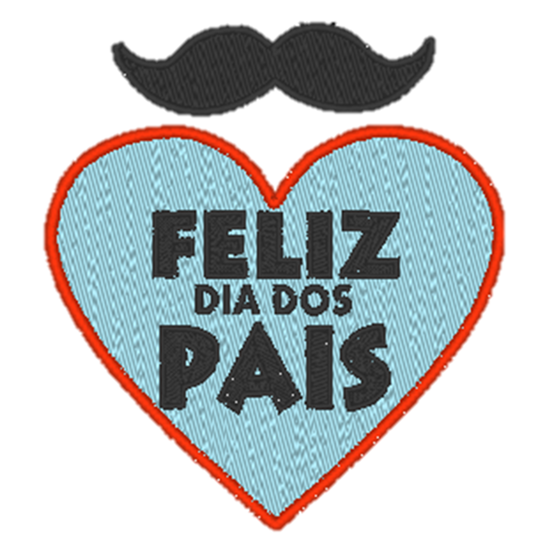 Matriz para Bordar dia dos Pais Bigode