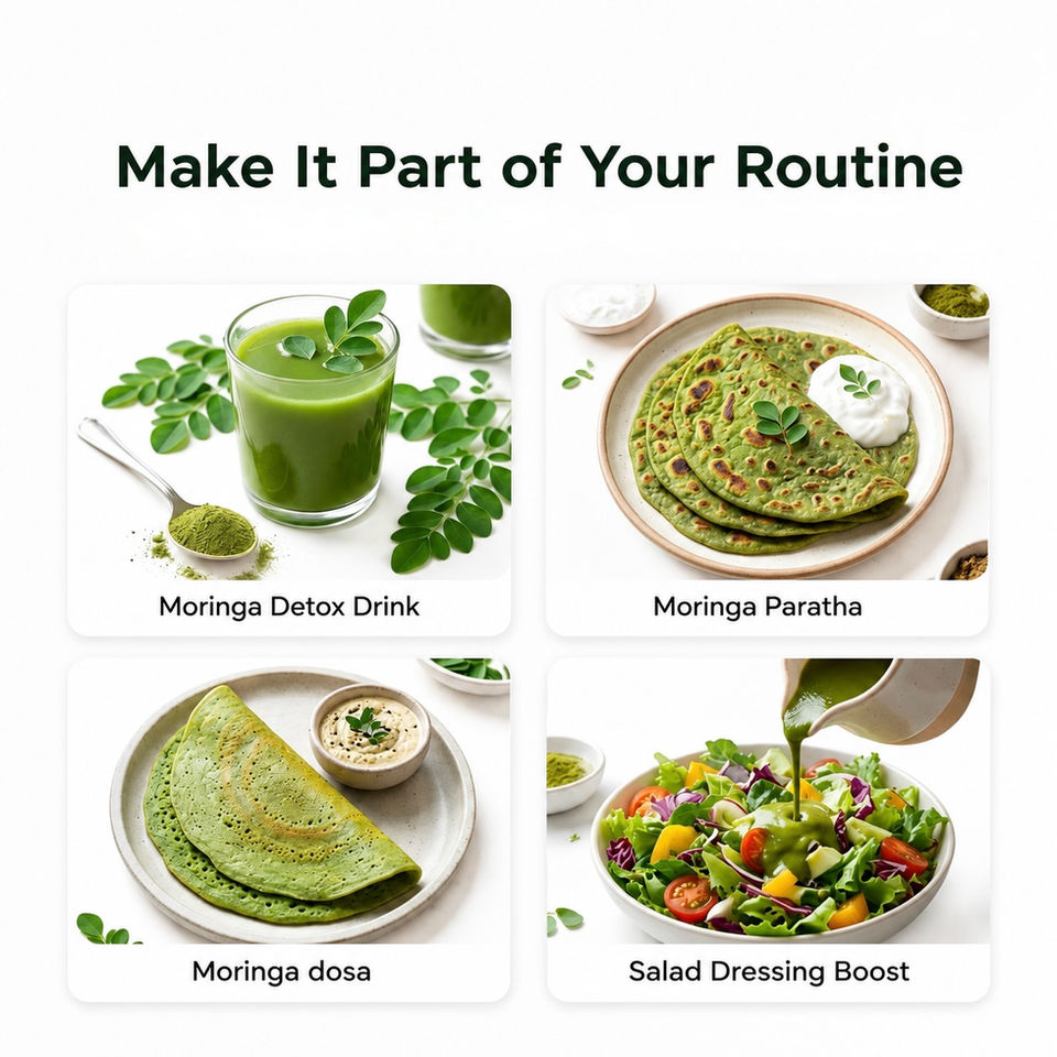 Add MR Organics Moringa Powder to your daily wellness routine