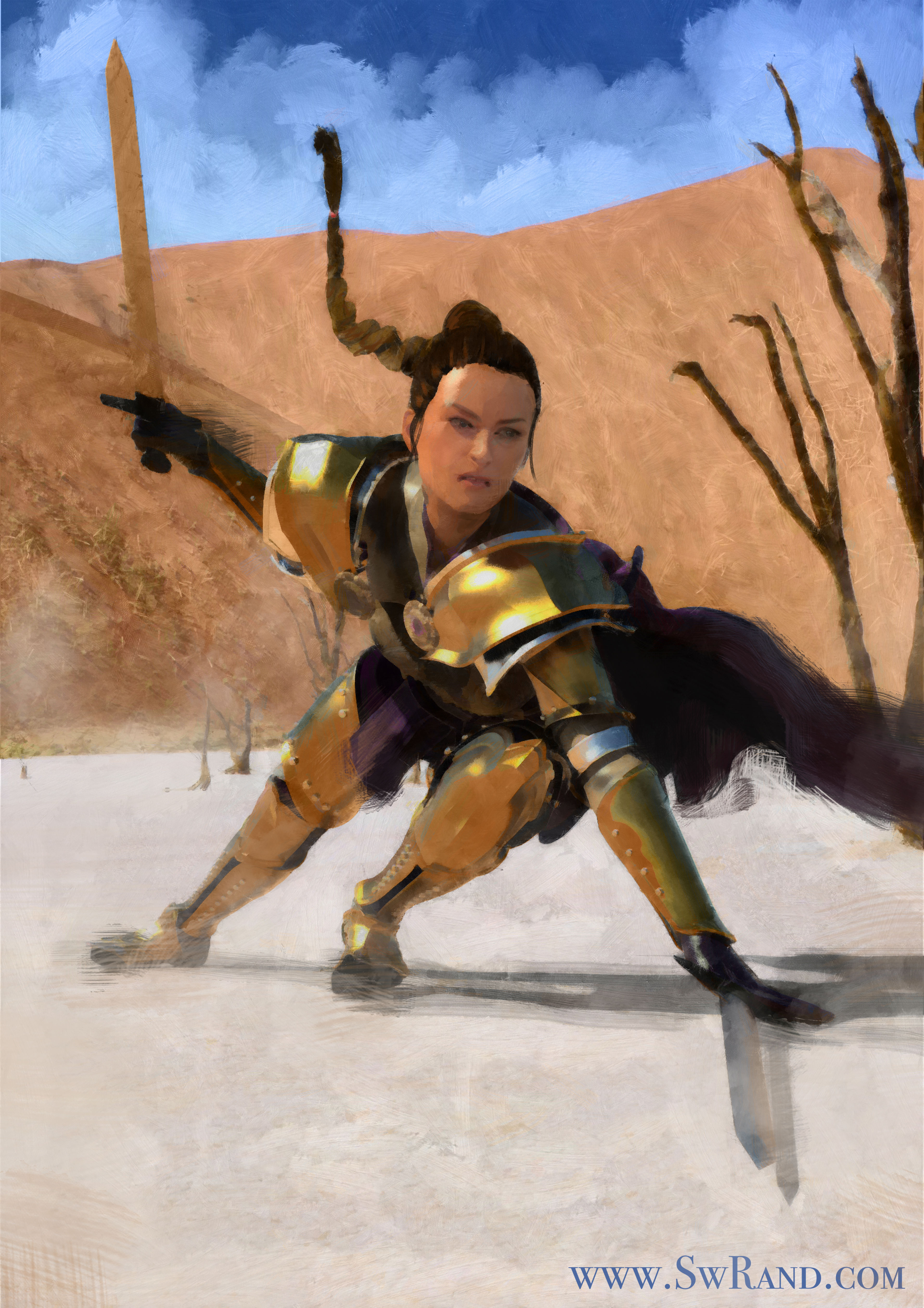 Desert Paladin - 12"x18" Limited Edition Giclee Art Print