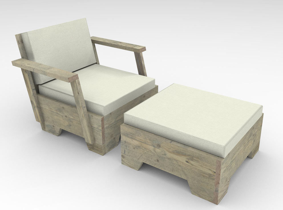 Tumbona sillon 2 piezas