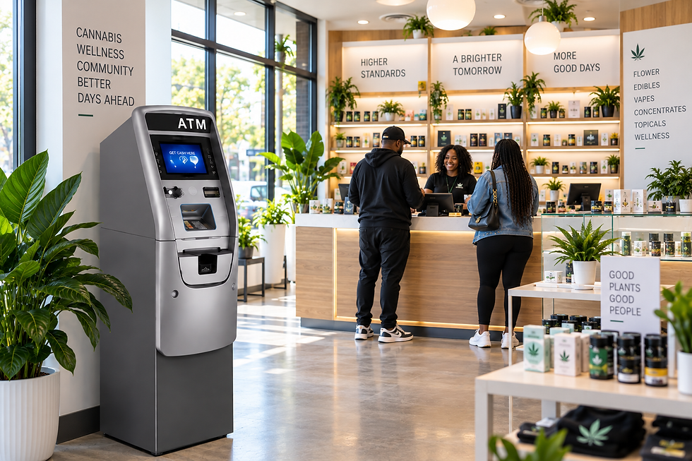 On-site ATM providing reliable cash access inside a cannabis dispensary