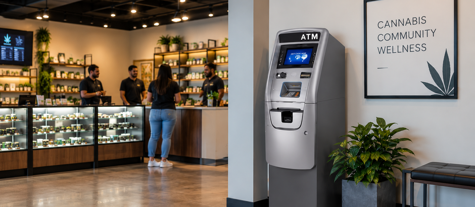 On-site ATM inside a cannabis dispensary providing customers with access to cash