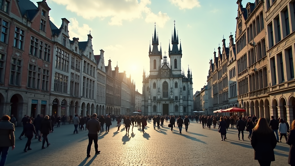 Weitwinkelaufnahme des historischen Grand-Place in Brüssel bei Tageslicht