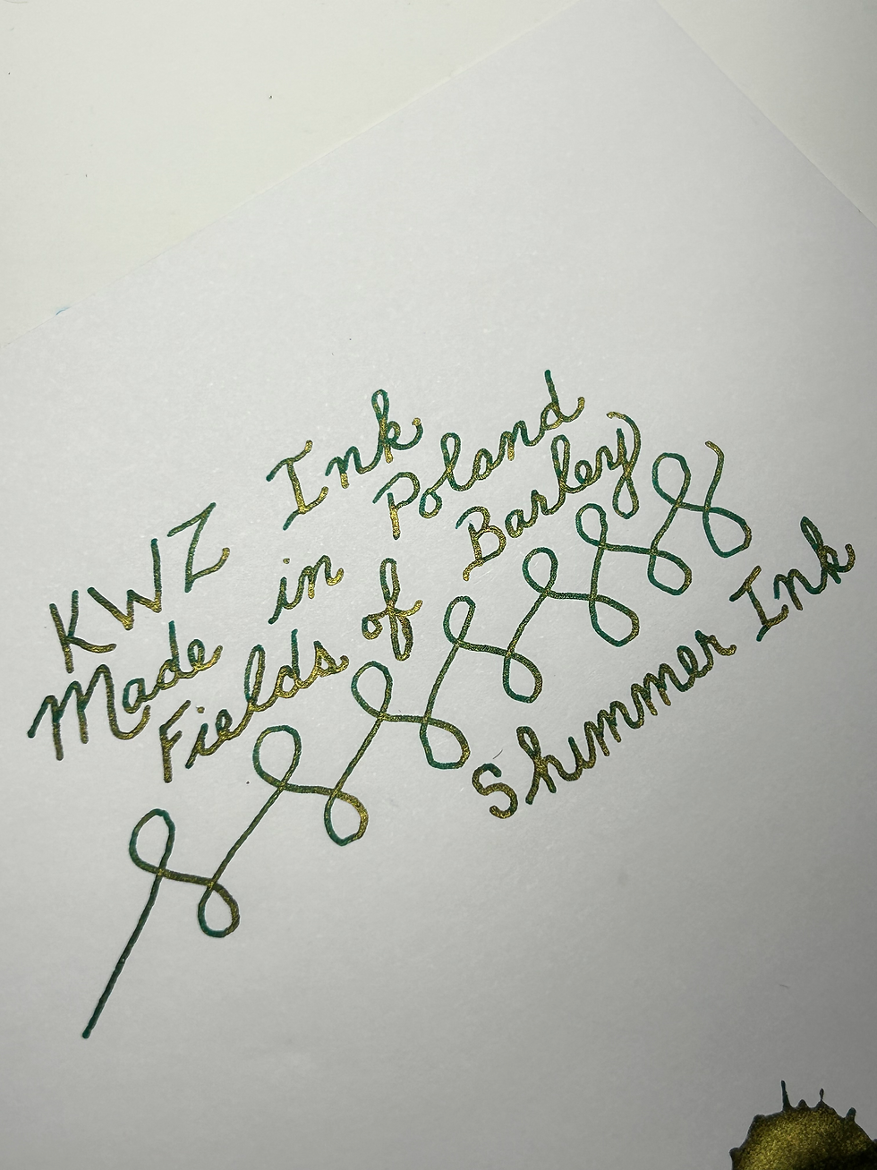 Thumbnail: KWZ All That Glitters Fountain Pen Ink 30ml - Fields of Barley - Shimmer Ink