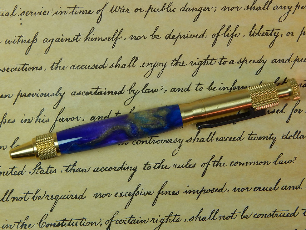 Thumbnail: Clip Action Ballpoint Pen with Magical Waters Acrylic - #BP00221