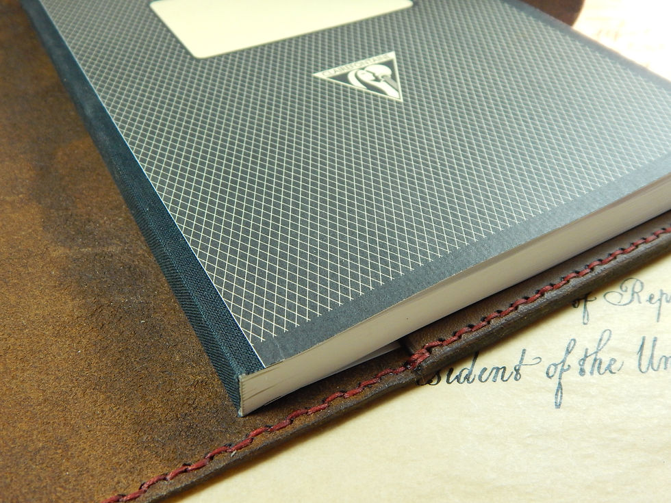 Thumbnail: Provincial Leather Notebook Cover - Handcrafted -  A5 Size - Walnut - PNC003