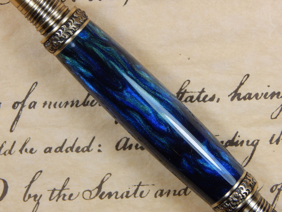 Thumbnail: Victorian Fountain Pen - Borealis Acrylic - #FP10115