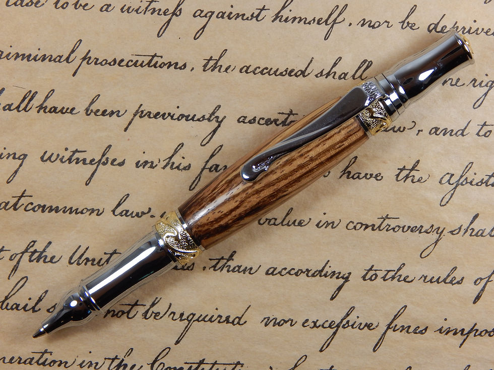 Thumbnail: Nouveau Sceptre Ballpoint with Zebra Wood BP00266