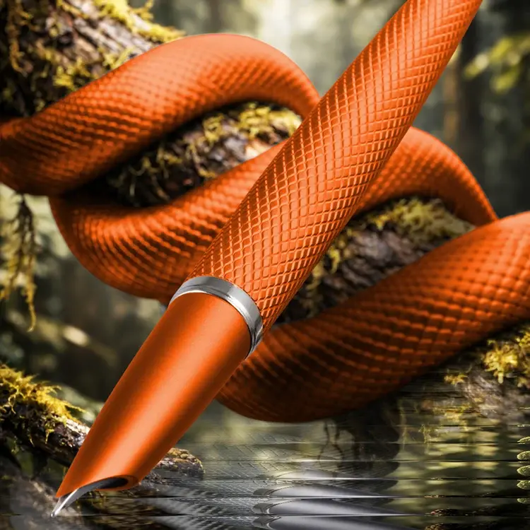 Thumbnail: The Diplomat Viper Fountain Pen - Orange - Unique Gift for Writer