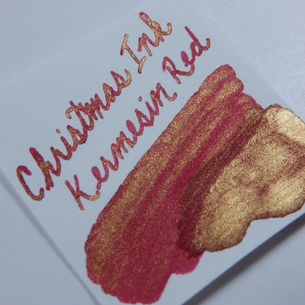 Ink Review: "Kermesin Red with Gold Pearlescent (Christmas Ink)" by De Atramentis 