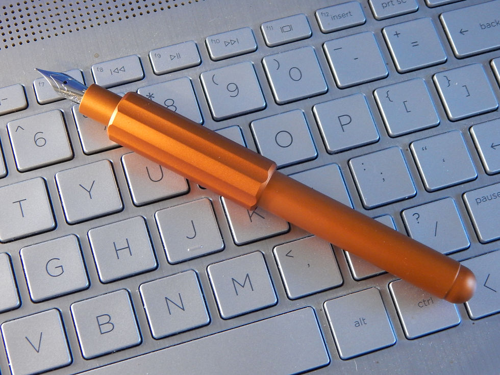 Thumbnail: Monteverde Axis pocket fountain pen in vibrant Matte Orange finish, the perfect pocket fountain pen.