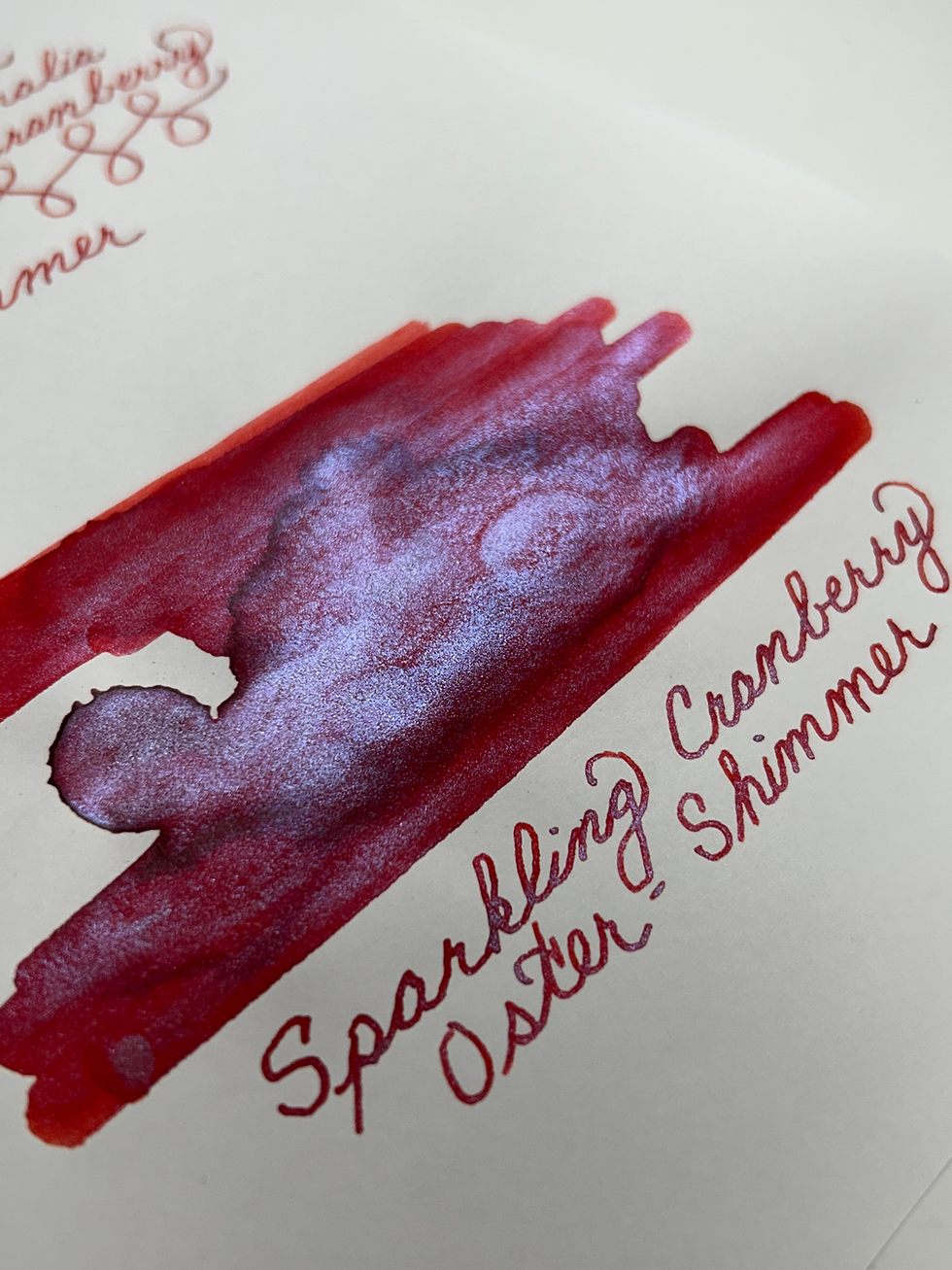 Thumbnail: Robert Oster Shake N Shimmy Fountain Pen Ink 50ml-Sparkling Cranberry-Shimmer In