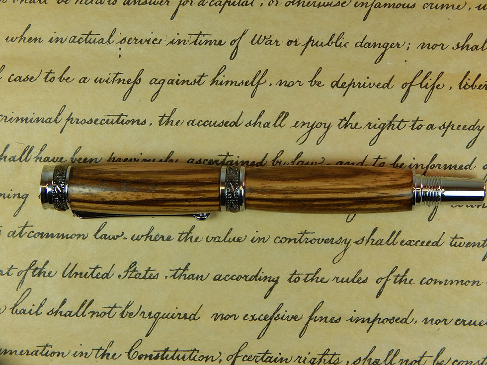 Thumbnail: Majestic Jr. Fountain Pen with Zebra wood - #FP10133