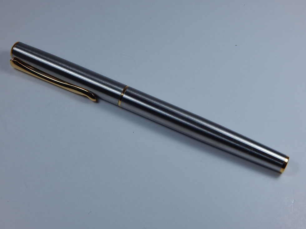 Thumbnail: Diplomat Traveller Fountain Pen - Stainless Steel and Gold