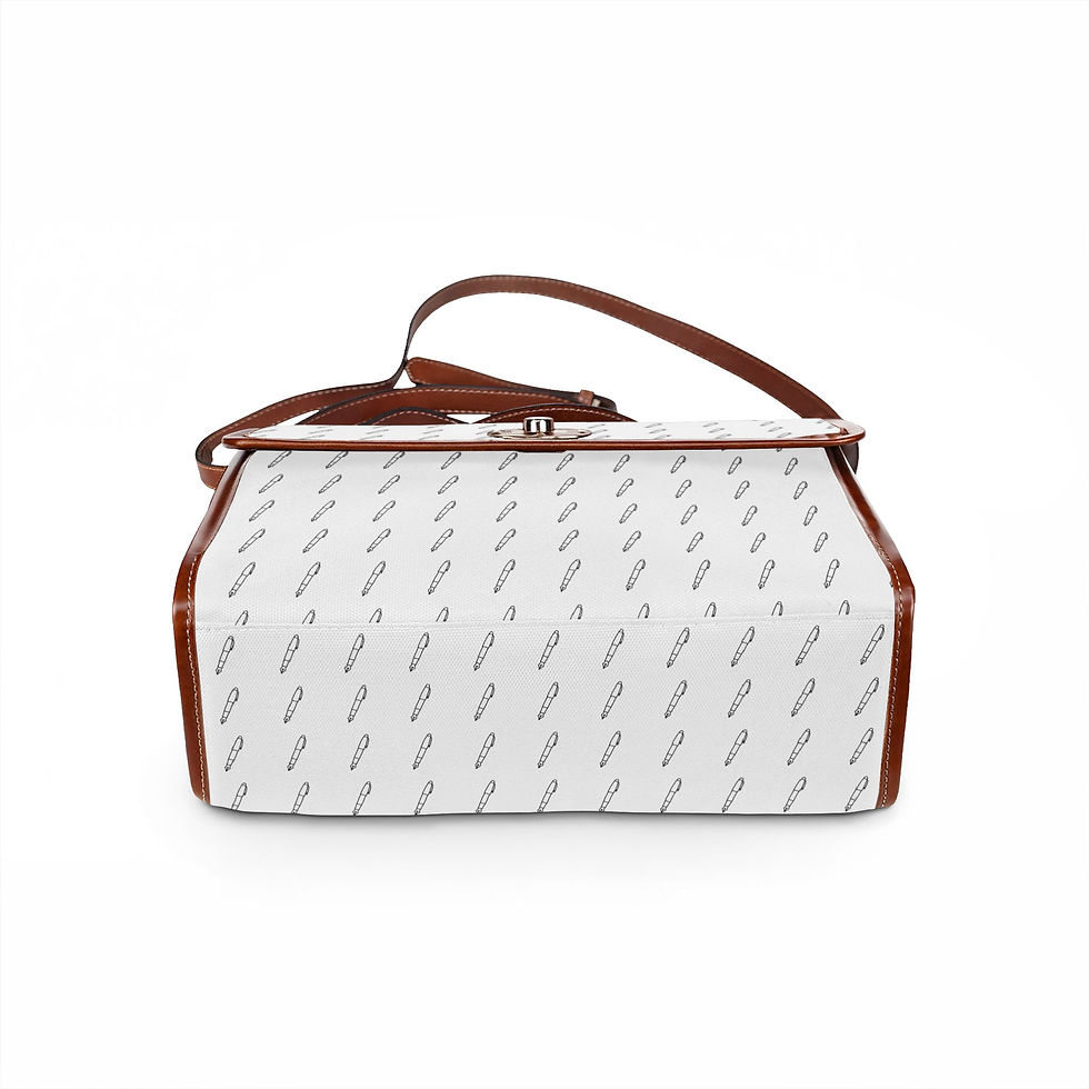 Thumbnail: Fountain Pen Bag/Purse Waterproof Pen Outline Tote (Yellow/Black or White/Brown)
