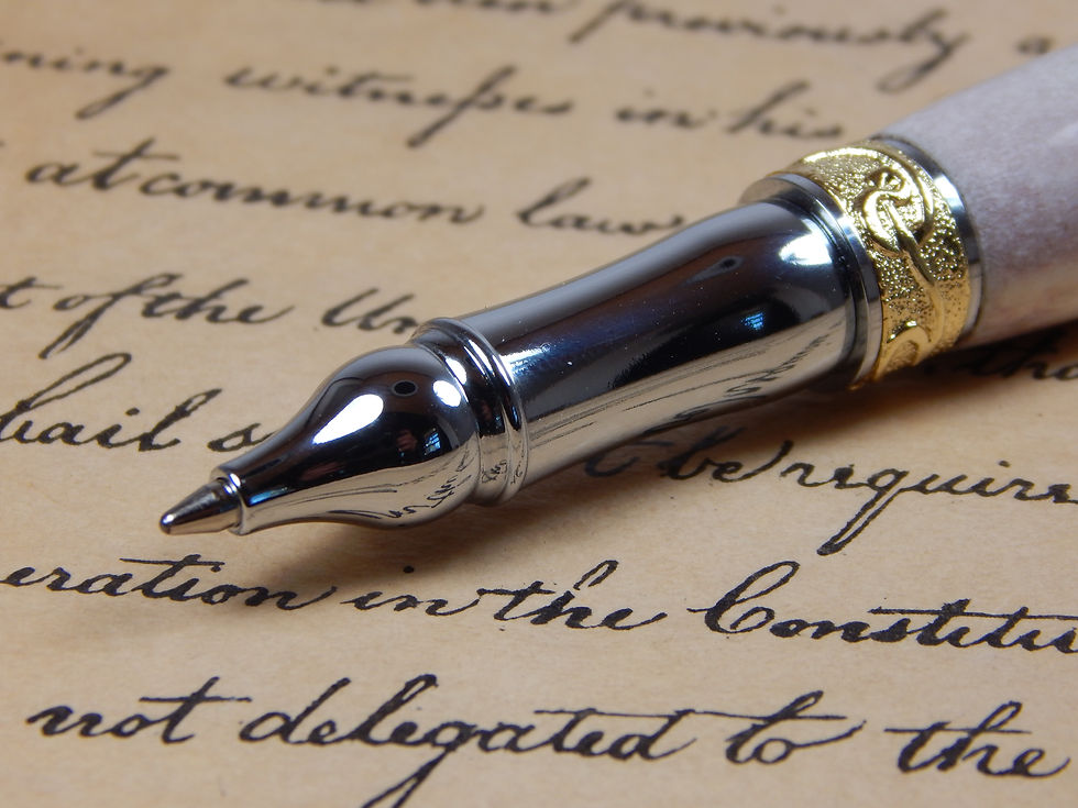 Thumbnail: Nouveau Sceptre Twist Ballpoint Pen with Deer Antler BP00277