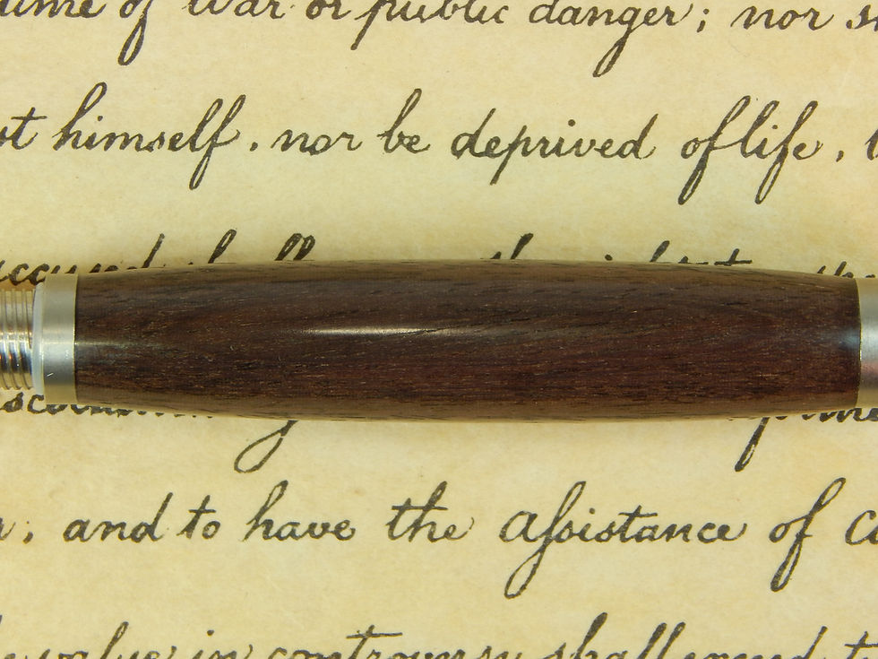 Thumbnail: Provincial 6061 Aluminum Fountain Pen with Blue Mahoe Wood