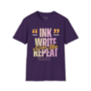 Calligraphy  Lovers T-Shirt Ink Write Repeat Never Stop Gift for Pen Collector