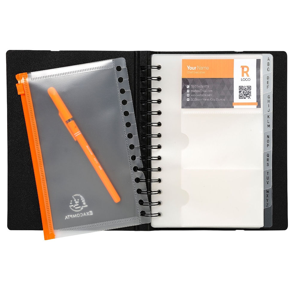 Thumbnail: Exacompta Exacard Organizer Sheet Refills - Business Card - Ink Swatch