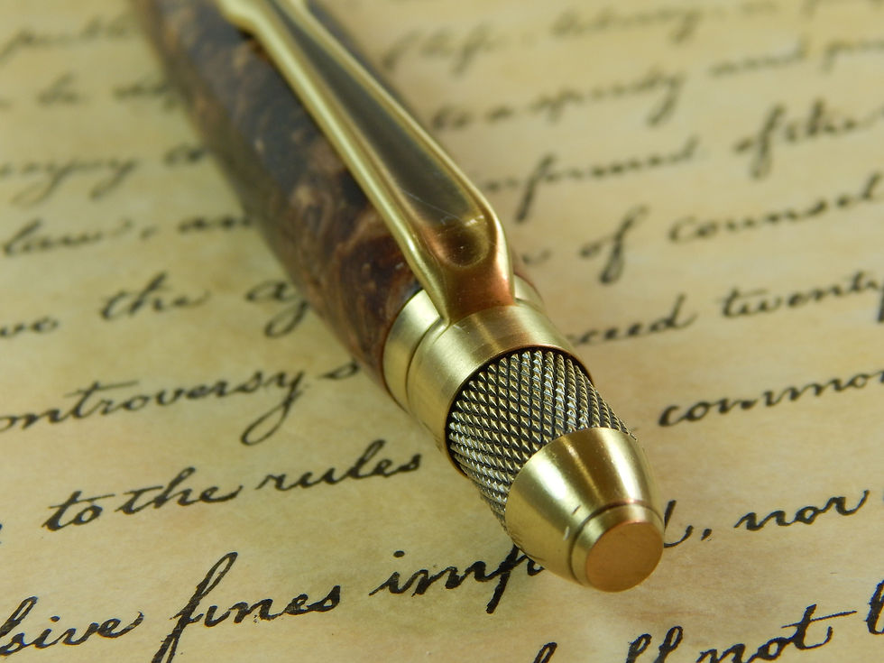 Thumbnail: Grant Twist Ballpoint Pen with Spalted Maple Burl