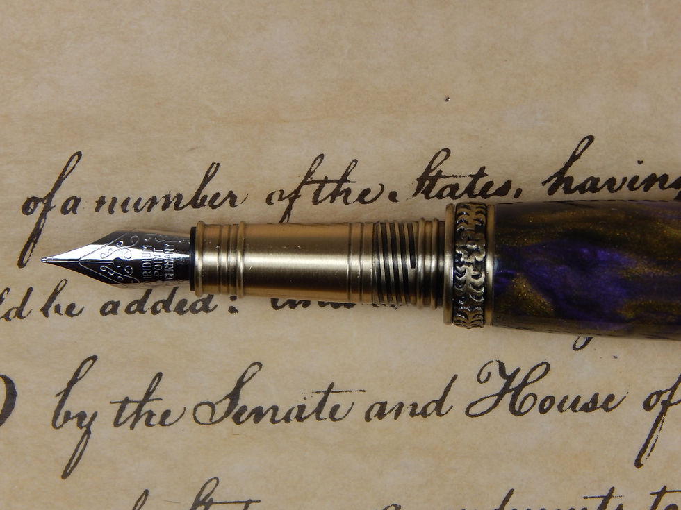 Thumbnail: Victorian Fountain Pen - Amethyst Crown Acrylic - #FP10121