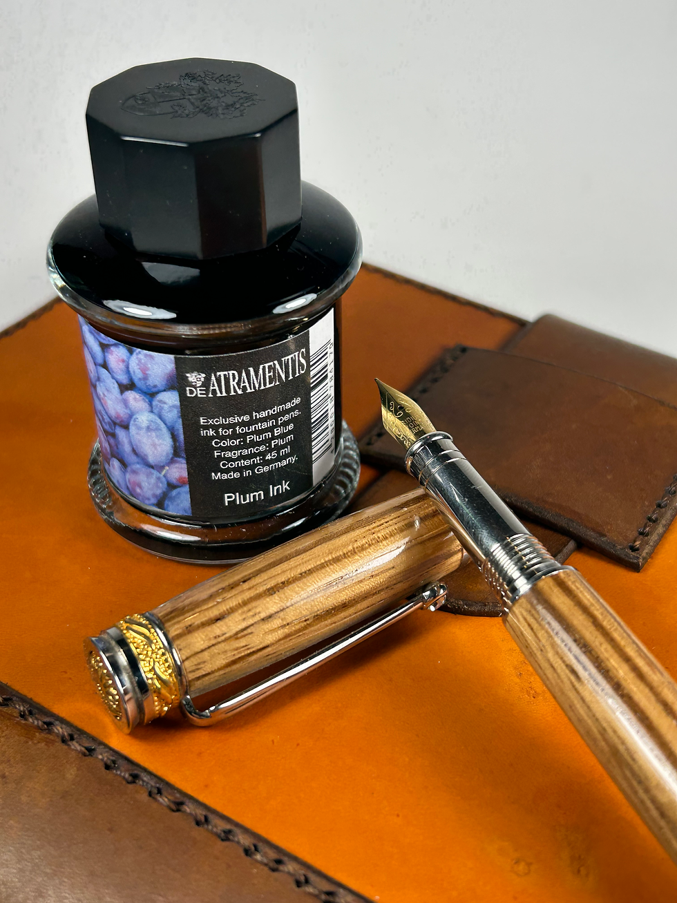 Thumbnail: De Atramentis Fountain Pen Ink 45ml - Plum - Scented Ink