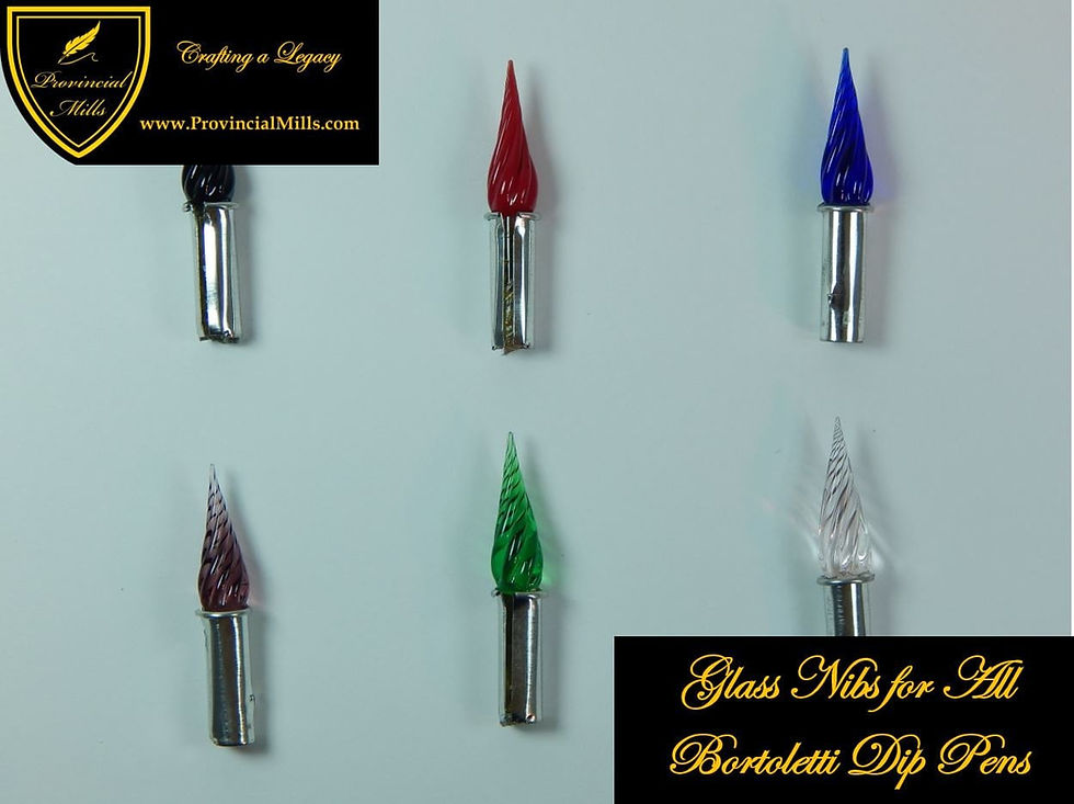 Murano Glass Nibs for Bortoletti Dip Pens - Seven Color Choices