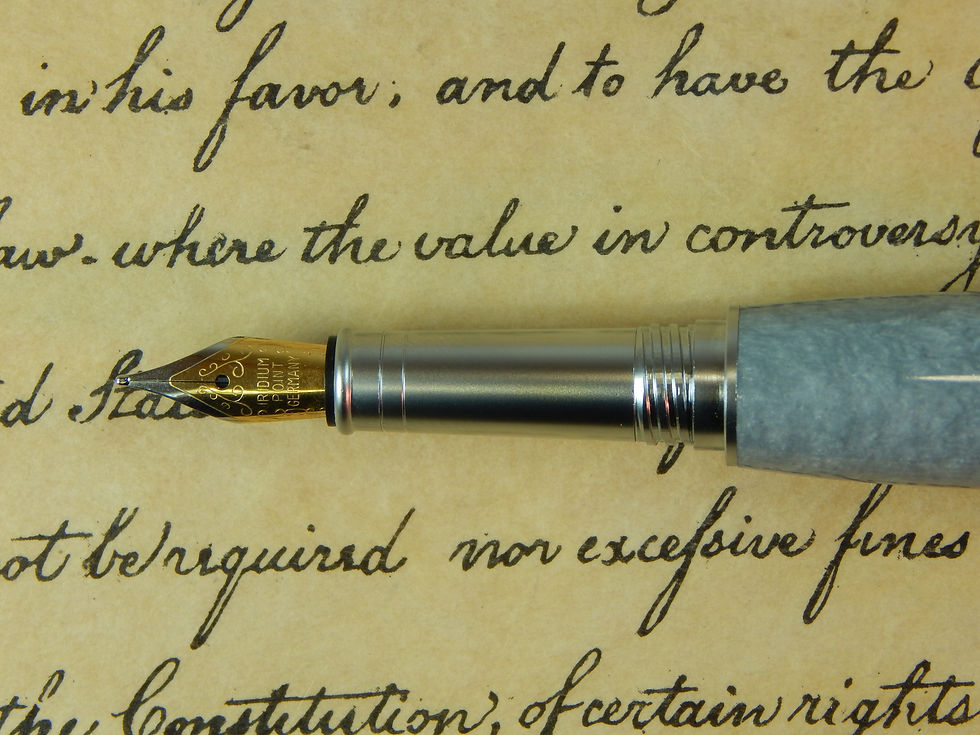 Thumbnail: Pollentia Fountain Pen with White Aluminum Composite - FP10216
