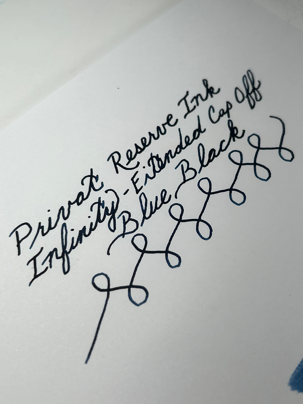 Thumbnail: Private Reserve Infinity Fountain Pen Ink  - Blue Black- Extended Cap Off Ink