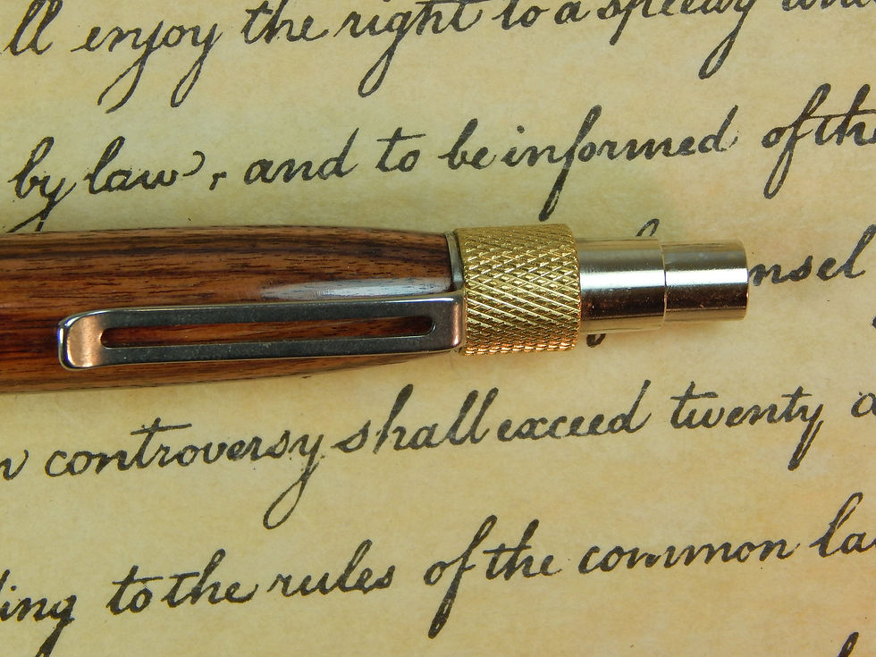 Thumbnail: Duraclick C3604 Brass Ballpoint with Kingwood - #BP00202