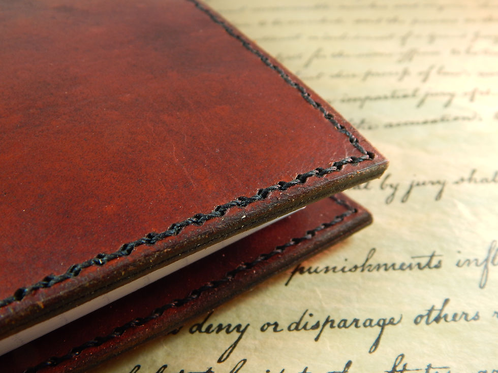 Thumbnail: Provincial Leather Notebook Cover - Handcrafted - A5 Size - Brit Tan- PNC002