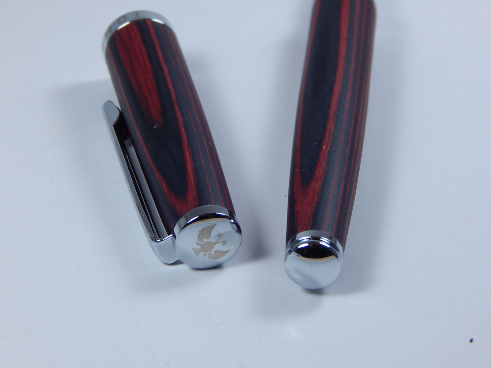 Thumbnail: Tom Hessin Fountain Pen - Edinburgh - Forth Bridge (Red/Gray)