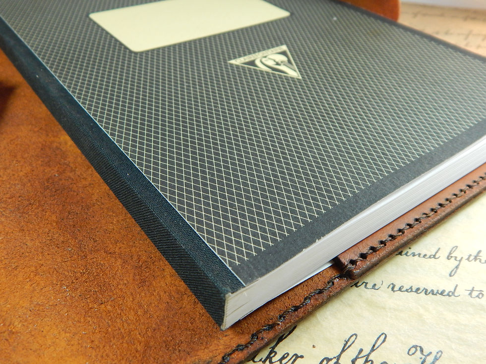 Thumbnail: Provincial Leather Notebook Cover - Handcrafted - A5 Size - Saddle Tan - PNC005