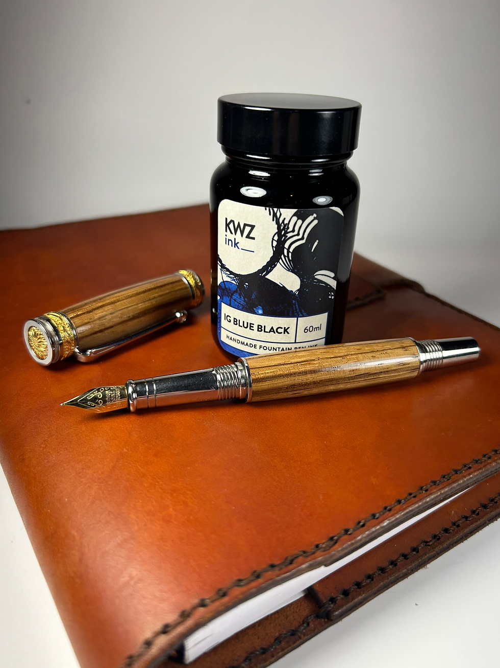 Thumbnail: KWZ Fountain Pen Ink 60ml - IG Blue Black - Permanent/Document Ink