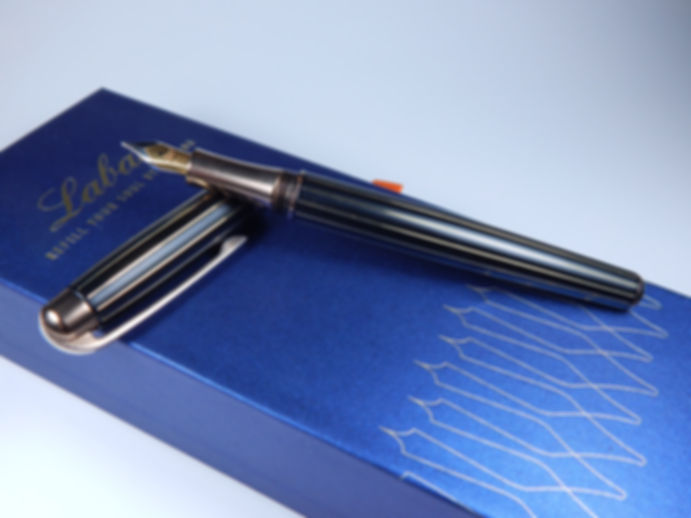 Laban Antique II fountain pen in matte black with rose gold trim every day carry pen