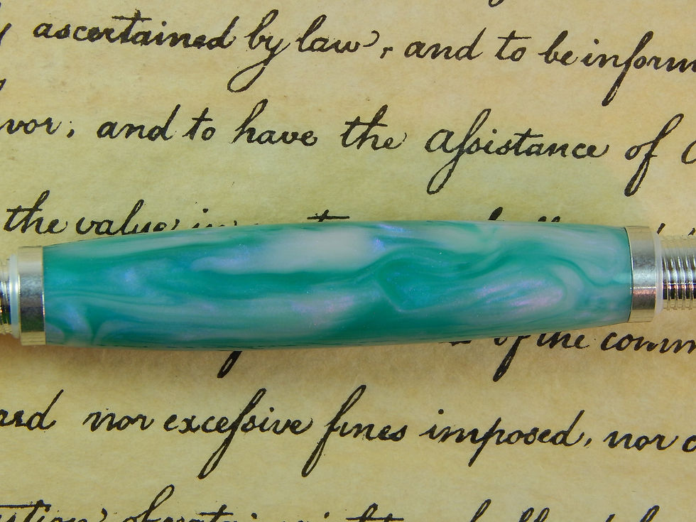 Thumbnail: Provincial 6061-T6 Aluminum Rollerball Pen with Sea of Illusions Acrylic - Free 