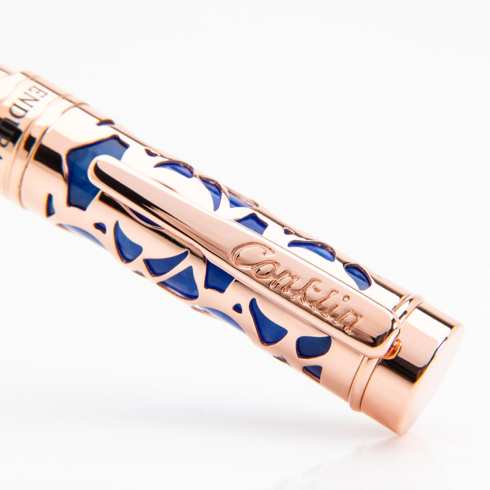 Thumbnail: Rose gold plated clip and trim on the Conklin Endura Deco Crest.