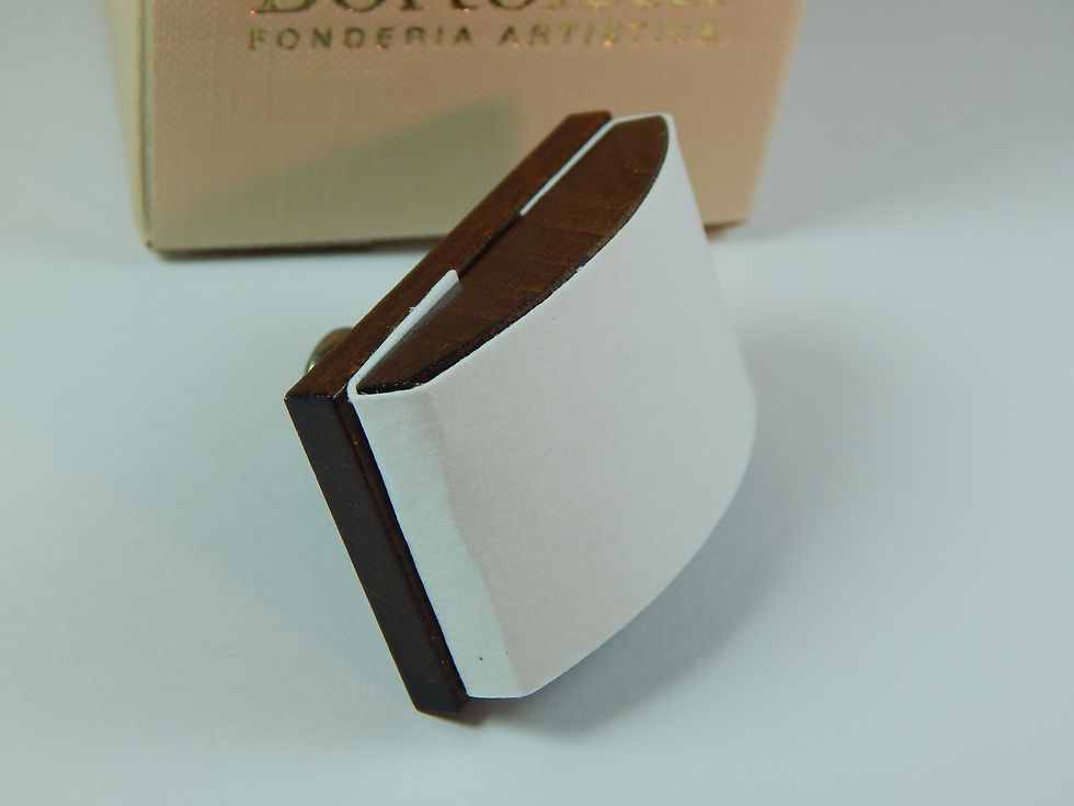 Thumbnail: Bortoletti Ink Blotter made of Wood and Bronze - Two Sizes - TM01 TM02