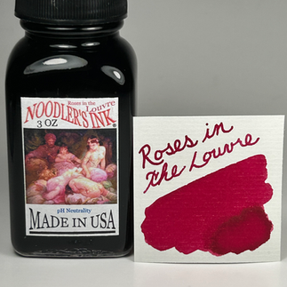 Fountain Pen Ink Swatch and Bottle